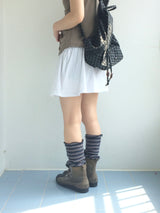 Shirring Flared Dress