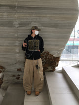 Grid Patch Work Cargo Pants 3C