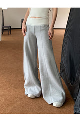 Wide banding lace bootcut pants