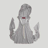 ROPE KNOTTED BACK HOOD