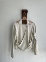 Lodi dot off-shoulder knit 