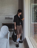 Summer rubbing linen crop jacket