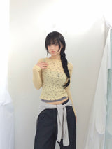 Mini dot ribbed t