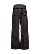 LEOPARD LACE PANTS CHACOAL