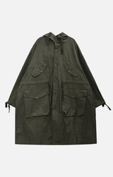Fine Over Long Hooded Jacket 3C