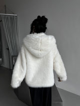 lisa faux fur hooded jacket (2color)