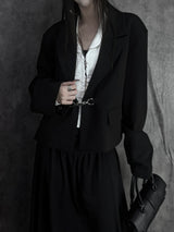 ボールドバックルクロップジャケット (unisex)