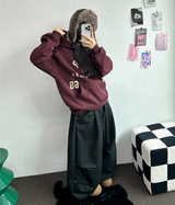 SHOULDER ARM PRINTING TATTOO PATCH CHERRY HOODIE🍒🩵🤍3COLOR