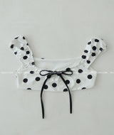 Dot ribbon dot frill bikini