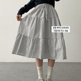 Tiru Waistbanding Checkskirt