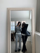 ラウンジホルタータンクオフショルダー長袖T & ロングパンツ 2pcsセット