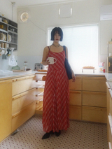WAFER CHECK MAXI DRESS