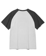 Modern Graphic Raglan T-Shirt-Charcoal