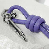 ss-Volume leather rope keyRing_purple
