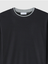 Shea color matching layered slim long sleeve tee
