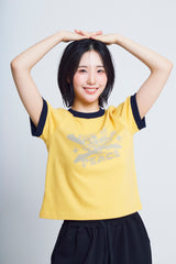 ユニバーサルプリント ½Tシャツ (yellow/navy)