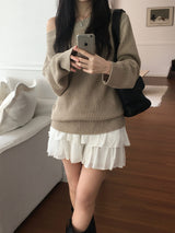 ネフオフショルダーニットウェア (3color)