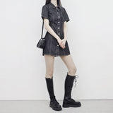 hoz stitch denim dress