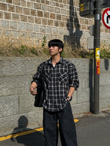 Autumn double check shirt