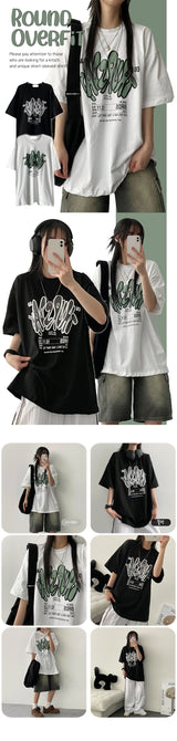 キヴオーバーフィットショートスリーブtシャツ