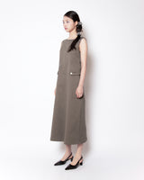 BACKLESS LONG ONE-PIECE (KHAKI)