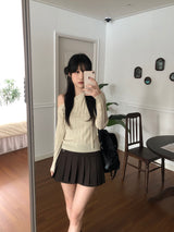 Ribbon One Shoulder Knitwear (4 colors)