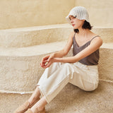 VA Label Knit Tulip Hat / Cream