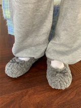 Fluffy Roomy Cozy Fleece Mary Jane Flats