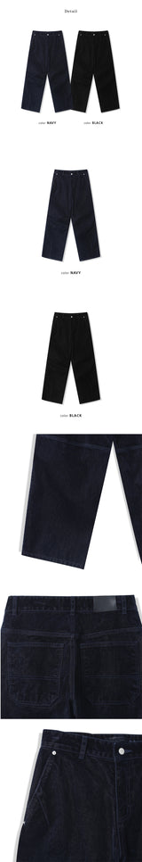 [F/W] ベルベットカーブワイドデニムパンツ(2color)