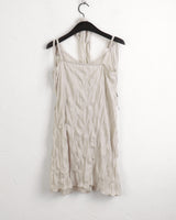 [Muffler set] Lucing Wrinkle Ribbon Strap Sleeveless Dress