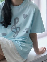 メロディーTシャツ - スカイブルー
