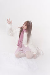 Mini ribbon muffler_pink
