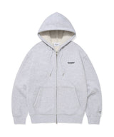 Small Authentic Sherpa Bonding Hooded Zip-Up Heather Gray