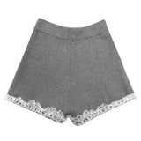 エンジェルニットレースバンディングストラップショートパンツ (2 colors)