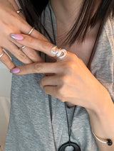 [925silver] Skein open ring