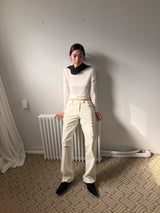 slim v-neck knit top