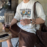 Look Stubbo Ethnic Graphic Pigment Oversized Short Sleeve T-Shirt