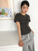 テイキレタリングセミクロップショートスリーブTシャツ