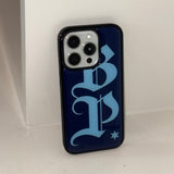 BP lettering epoxy case (navy)
