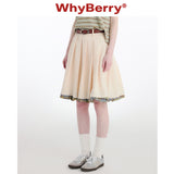 WhyBerry 24AW "Cream Berry" フラワーバッドハーフレングススカート