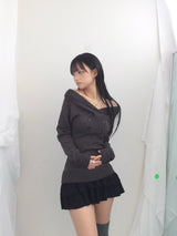 button shawl collar knitwear