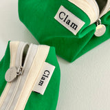 Clam round pouch _ Vivid green