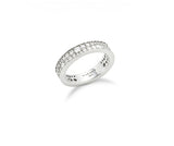 25FW★ Essence Silver (W) Moissanite Double Wave Ring