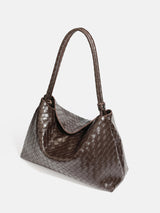 Magnetic Woven Check Tote Bag