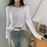 [MADE] クロン ラウンドネック 無地長袖Tシャツ