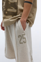 Weekend warrior typography printing washing short pants (Oatmeal)