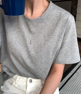 [Lè made/10,000 Sold] Lè made Stand U-neck Short Sleeve T-shirt / 4 colors