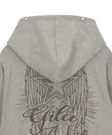 STAR WING HOOD ZIP-UP_GY
