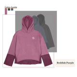 PIGMENT CUTTED HOODIE_REDDISH PURPLE