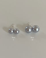 Angel pearl earring (silver)